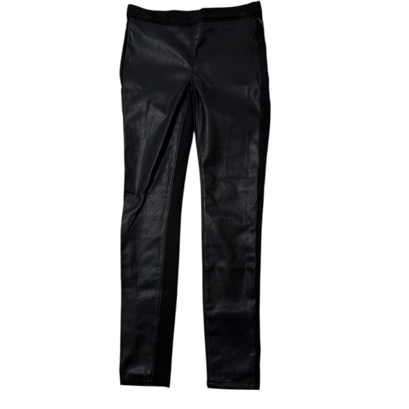 Aqua Other - Aqua Girl Front Panel Faux Leather Leggings Back Pockets Black Size 10 Girl